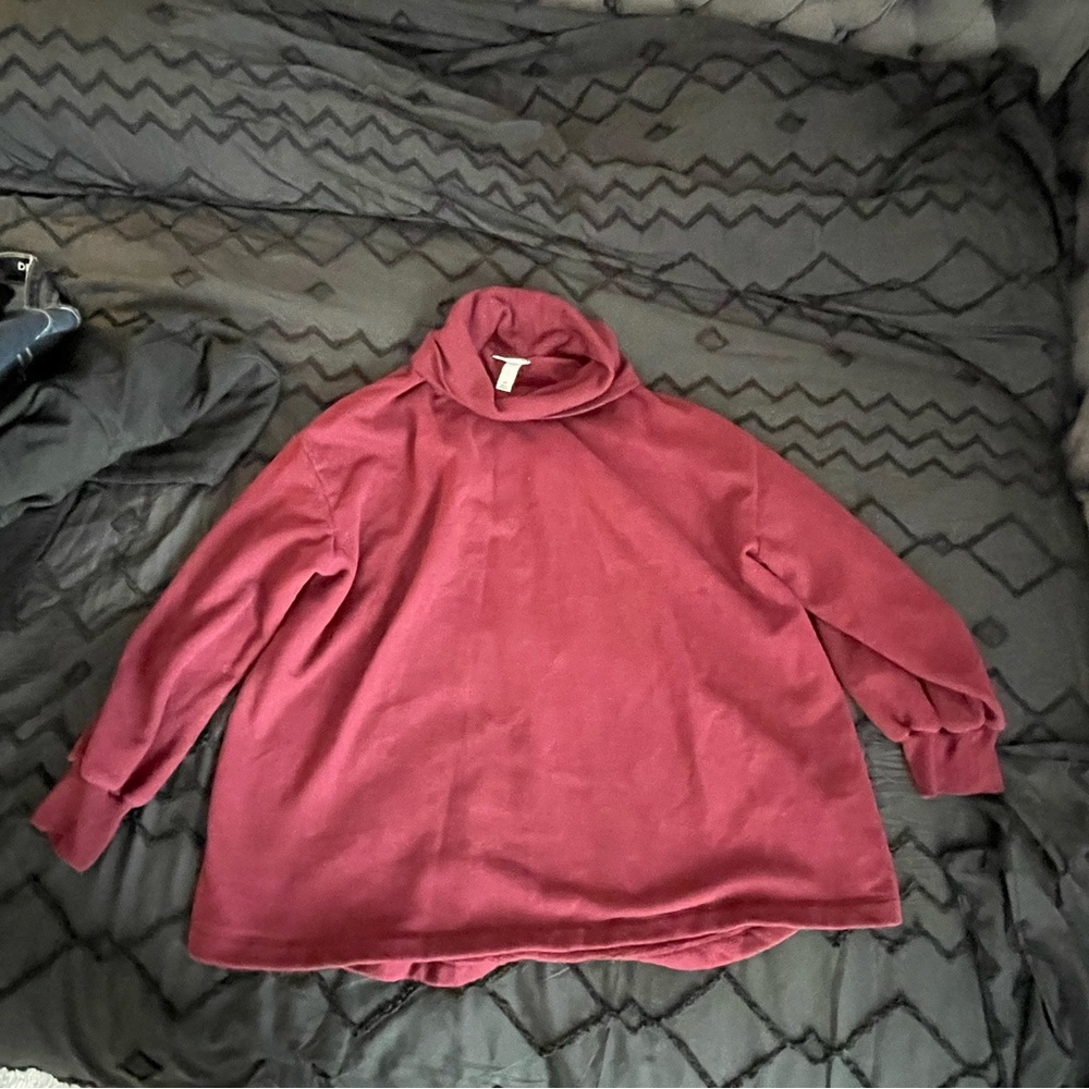 Ava & Viv Deep Red Knit Sweater